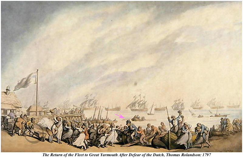 The Return of the Fleet to Great Yarmouth After the Defeat of the Dutch Thomas Rolandson 1797